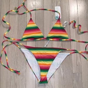 rainbow LSpace triangle bikini set
